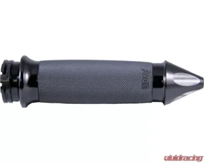 Avon Grips Black Custom Contour Anonized Spike Grips w/FBW Throttle - CC-86-ANO-SP-FL