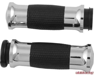Avon Grips Chrome Air Gel Grips w/FBW Throttle - GEL-70-CH-FLY
