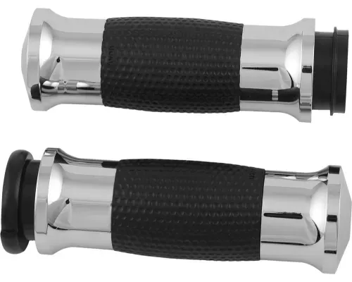 Avon Grips Chrome Air Gel Grips w/Cable Throttle - GEL-70-CH