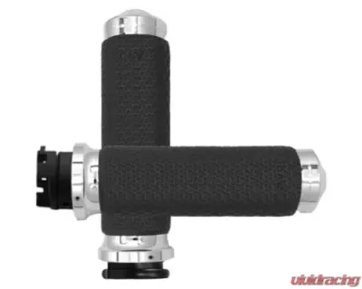 Avon Grips Chrome Memory Foam Grips for Indian - IN-S-MF-63A-CH