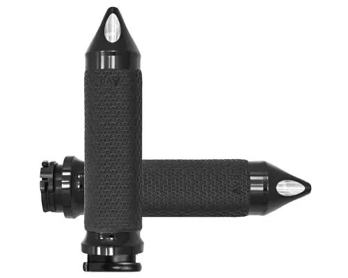 Avon Grips Black Memory Foam Spike Grips w/Cable Throttle - MF-63-ANO-SPK
