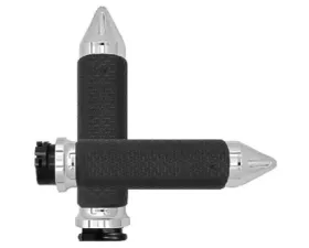 Avon Grips Chrome Memory Foam Spike Grips w/Cable Throttle