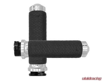 Avon Grips Chrome Memory Foam Grips w/Cable Throttle - MF-63-CH