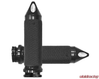 Avon Grips Black Memory Foam Spike Grips w/Cable Throttle - MF-63A-ANO-SPK