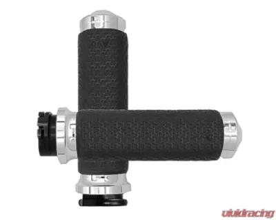 Avon Grips Chrome Memory Foam Grips w/Cable Throttle - MF-63A-CH
