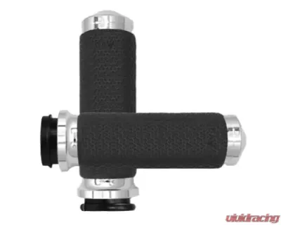 Avon Grips Chrome Memory Foam Grips w/FBW Throttle - MF-63B-CH-FLY