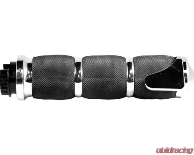 Avon Grips Chrome MT Air Cushion Anodized Grips w/Throttle Boss - MT-AIR-90-CH-B