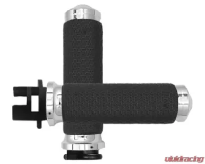 Avon Grips Chrome MT Memory Foam Grips for Indian - MT-IN-MF-63A-CH