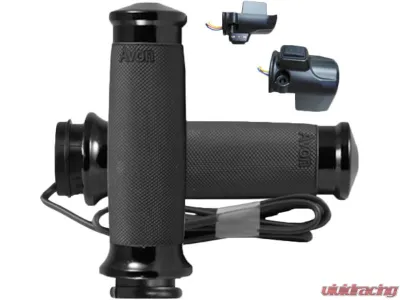 Avon Grips Custom Contour Heated Black Twist Grip - CC-86-AN-F24-HT
