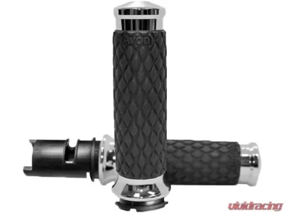 Avon Grips Diamond Contour Chrome Twist Grip - DIA-60-CH-F24