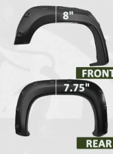 Bulken Offroad Matte Black Rivet Style Fender Flares Chevrolet Silverado 1500 | 2500HD | 3500HD 2007-2013                                     - BKN-14818241 - Image 6