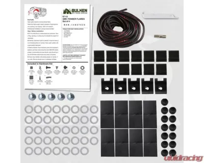 Bulken Offroad Matte Black Rivet Style Fender Flares Chevrolet Silverado 1500 | 2500HD | 3500HD 2007-2013 - BKN-14818241