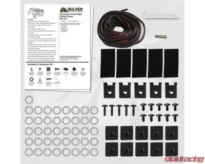 Bulken Offroad Matte Black Rivet Style Fender Flares Chevrolet Silverado 1500 Short Bed Fleetside 2007-2013 - BKN-14818264
