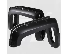 Bulken Offroad Matte Black Rivet Style Fender Flares Chevrolet Silverado 2500HD | 3500HD 2014-2018