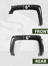 Bulken Offroad Matte Black Rivet Style Fender Flares Chevrolet Silverado 2500HD | 3500HD 2014-2018                                     - BKN-14818645 - Image 6
