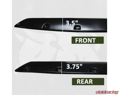 Bulken Offroad Matte Black Rivet Style Fender Flares Chevrolet Silverado 2500HD | 3500HD Short Bed 2014-2018 - BKN-14818702