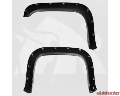 Bulken Offroad Matte Black Rivet Style Fender Flares Dodge RAM 1500| 2500 | 3500 1994-2001 - BKN-14824008