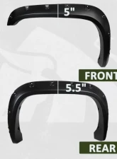 Bulken Offroad Matte Black Rivet Style Fender Flares Dodge RAM 1500| 2500 | 3500 1994-2001                                     - BKN-14824008 - Image 6