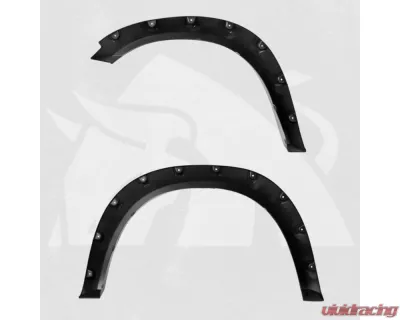 Bulken Offroad Matte Black Rivet Style Fender Flares Dodge RAM 1500 Fleetside 2009-2018 - BKN-14824302