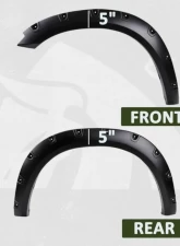 Bulken Offroad Matte Black Rivet Style Fender Flares Dodge RAM 1500 Fleetside 2009-2018                                     - BKN-14824302 - Image 7