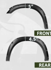 Bulken Offroad Matte Black Rivet Style Fender Flares Dodge RAM 2500 | 3500 2010-2017                                     - BKN-14824413 - Image 6