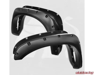 Bulken Offroad Matte Black Rivet Style Fender Flares Dodge RAM 1500 | 2500 | 3500 2002-2009 - BKN-14824749
