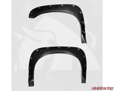 Bulken Offroad Matte Black Rivet Style Fender Flares Dodge RAM 1500 | 2500 | 3500 2002-2009 - BKN-14824749