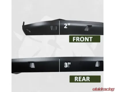 Bulken Offroad Matte Black Rivet Style Fender Flares Dodge RAM 1500 | 2500 | 3500 2002-2009 - BKN-14824749