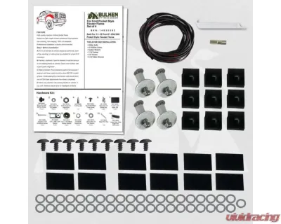 Bulken Offroad Matte Black Rivet Style Fender Flares Ford F-250 | F-350 SuperDuty Styleside 2011-2016 - BKN-14835592