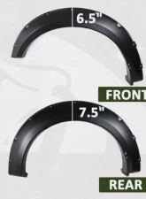 Bulken Offroad Matte Black Rivet Style Fender Flares Ford F-150 Styleside 2015-2017                                     - BKN-14835643 - Image 5