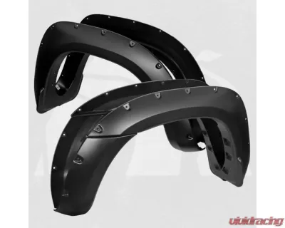 Bulken Offroad Matte Black Rivet Style Fender Flares Toyota Tacoma Bed Fleetside 2005-2011 - BKN-14874339