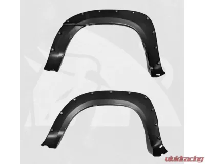 Bulken Offroad Matte Black Rivet Style Fender Flares Toyota Tacoma Bed Fleetside 2005-2011 - BKN-14874339