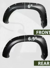 Bulken Offroad Matte Black Rivet Style Fender Flares Toyota Tacoma Bed Fleetside 2005-2011                                     - BKN-14874339 - Image 6