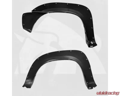 Bulken Offroad Matte Black Rivet Style Fender Flares Toyota Tacoma Long Bed Fleetside 2012-2015 - BKN-14874516