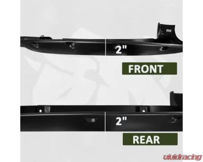 Bulken Offroad Matte Black Rivet Style Fender Flares Toyota Tacoma Long Bed Fleetside 2012-2015 - BKN-14874516