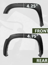 Bulken Offroad Matte Black Rivet Style Fender Flares Toyota Tundra 2014-2018                                     - BKN-14874822 - Image 6
