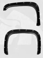 Bulken Offroad Black Rugged Rivet Style Fender Flares Dodge RAM 1500| 2500 | 3500 1994-2001                                     - BKN-18624066 - Image 4