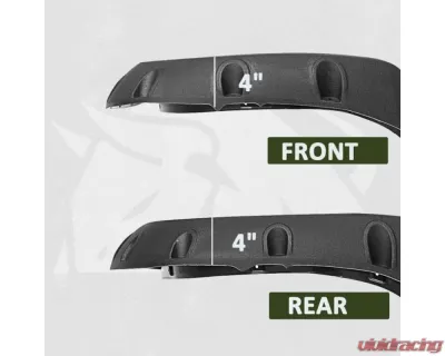 Bulken Offroad Black Rugged Rivet Style Fender Flares Dodge RAM 1500| 2500 | 3500 1994-2001 - BKN-18624066