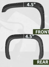 Bulken Offroad Black Rugged Rivet Style Fender Flares Dodge RAM 1500| 2500 | 3500 1994-2001                                     - BKN-18624066 - Image 6