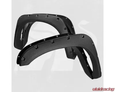 Bulken Offroad Black Rugged Rivet Style Fender Flares Dodge RAM 1500 | 2500 | 3500 2002-2009 - BKN-18624235