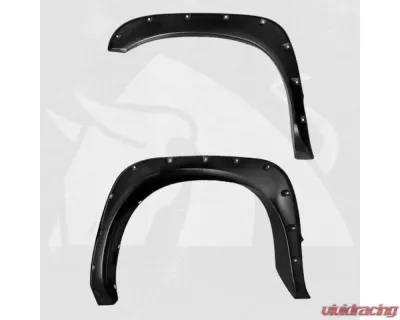 Bulken Offroad Black Rugged Rivet Style Fender Flares Dodge RAM 1500 | 2500 | 3500 2002-2009 - BKN-18624235