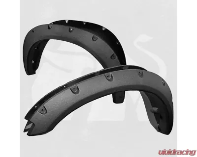 Bulken Offroad Black Rugged Rivet Style Fender Flares Dodge RAM 1500 Fleetside 2009-2018 - BKN-18624714