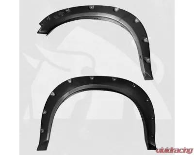 Bulken Offroad Black Rugged Rivet Style Fender Flares Dodge RAM 1500 Fleetside 2009-2018 - BKN-18624714