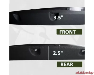 Bulken Offroad Black Rugged Rivet Style Fender Flares Dodge RAM 1500 Fleetside 2009-2018 - BKN-18624714