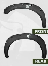 Bulken Offroad Black Rugged Rivet Style Fender Flares Dodge RAM 1500 Fleetside 2009-2018                                     - BKN-18624714 - Image 5