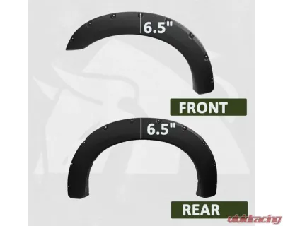 Bulken Offroad Black Rugged Rivet Style Fender Flares Ford F-250 | F-350 SuperDuty 1999-2007 - BKN-18635063