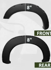 Bulken Offroad Black Rugged Rivet Style Fender Flares Ford F-250 | F-350 SuperDuty Styleside 2011-2016                                     - BKN-18635962 - Image 6