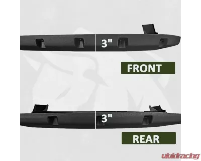 Bulken Offroad Matte Black Rivet Style Fender Flares Chevrolet Silverado 1500 2019-2021 - BKN-19518962