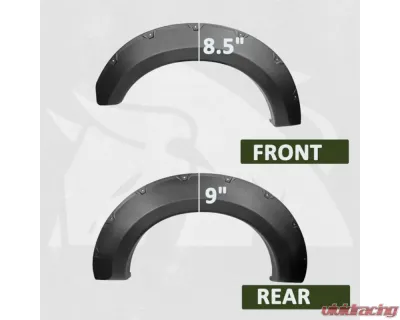 Bulken Offroad Matte Black Rivet Style Fender Flares F-250 | F-350 | F-450 | F-550 SuperDuty 2017-2021 - BKN-19535002