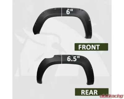 Bulken Offroad Matte Black Rivet Style Fender Flares Toyota Tacoma 2016-2021 - BKN-19574671